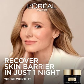L'Oreal Paris Age Perfect Crema de medianoche antienvejecimiento, antioxidantes y vitamina E para suavizar las arrugas y reafirmar la piel 1.7 oz + mu
