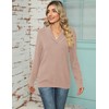 IECCP Women's Jumpers V Neck Long Sleeve Tops Women Solid