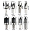 dophee 8Pcs Wood Plug Cutter Drill Bit Set, Straight and