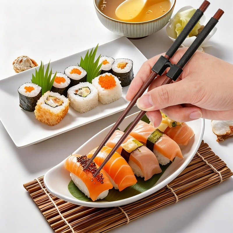 Pack of 8 Chopstick Helper, Training Chopsticks Helper Connector for