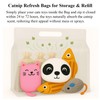 Enochainchin 2Pcs Catnip Refill Bag with 6Pcs Catnips Tea bagss,