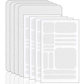 8 Pieces Cell Phone Grip Tapes Stickers Anti-Slip Grip Rubberized Decal Stickers Adhesive Traction Grip Decal Stickers Anti-Slip Textured Phone Tape for Phones Tablet Computer Gaming Cases (Clear)