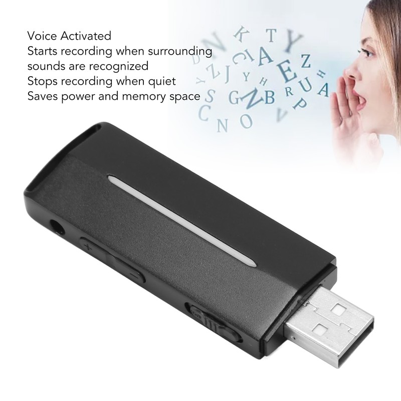 USB Recorder Voice Activated Noise Reduction Small Recording Device with
