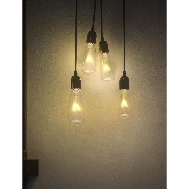 Pallerina 10-Pack Edison Replacement Bulbs ST40 Light Bulbs, 7W 120V