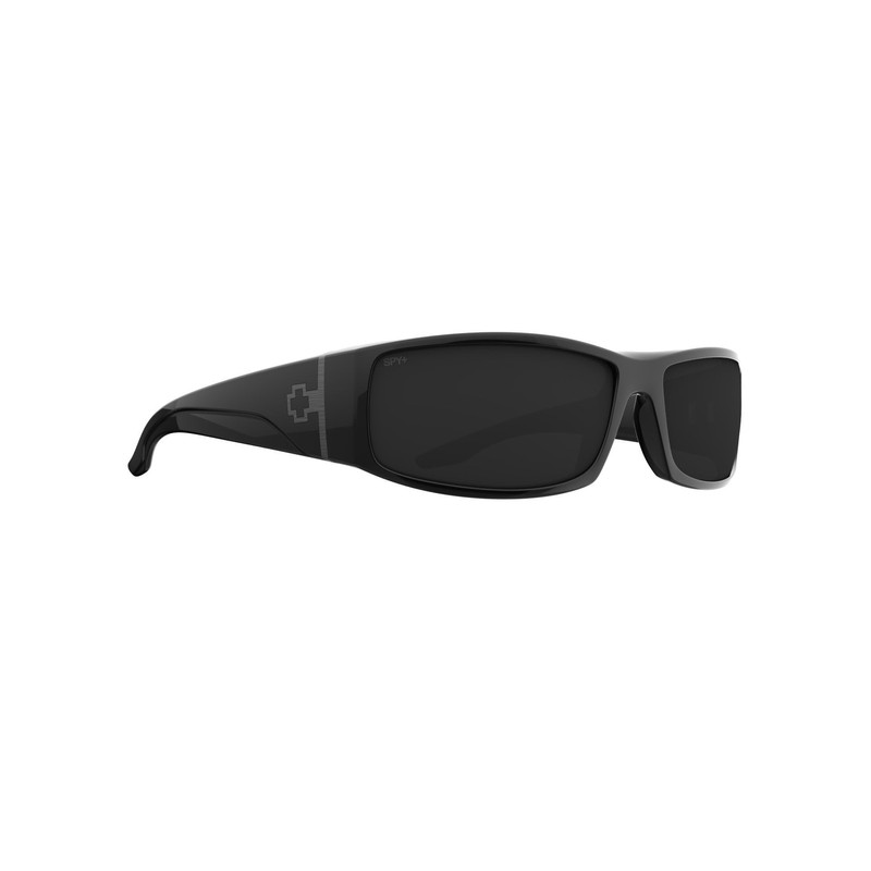 Spy Optic Men's Cooper XL Rectangular Sunglasses, Matte Black-Happy Gray