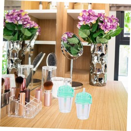 FRCOLOR 7pcs Milk Tea Bottle Lip Glaze Tube Clear Gloss Lip Gloss Mini Ice Cubes Clear Lipglosses Refillable Lipstick Container Lip Balm Making Kit Lip Gloss Packaging Tube Lip Gloss Tubes