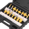 15Pcs Router Bit Straight Slotting Router Bit Cutter Tool Set