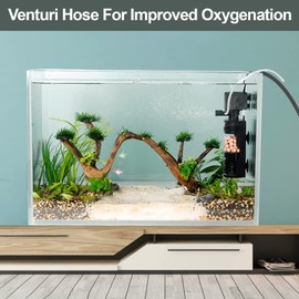 hygger Silent Bio Balls Sponge Aquarium Filter Small Internal Fish Tank Filter for 10-30 Gallon Betta Turtle Planted Tank