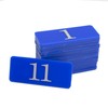 Rectangle Plastic Numbered Room Number Table Number Sticker (1-25, Blue)