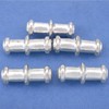 15g Bali Tube Bead Silver Plated Cylinder 17mm Approx 5