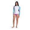 ARENA Women's Vest L/S Allover Rash Guard Shirt, White-flow, M