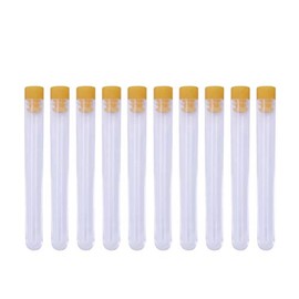 10pcs Transparent Cross-Stitch Needle Tube Sewing Needle Dispenser Organizer Plastic Storage Bottle with Colored Cap Needle case,Sewing Needle Holder(65#)