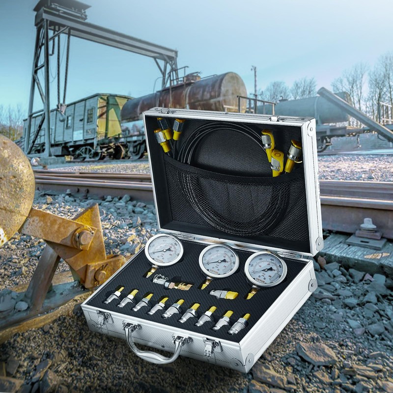 Hydraulic Pressure Test Kit, 250/400/600bar, 3 Gauges 11 Test Couplings