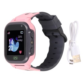 Kids Smartwatch with 2 Way Voice Call, Classroom Mode, Real Time LBS Positioning, Selfie Camera and Video Recorder, Touchscreen, IP65 Waterproof, Rich Features for Kids (Pink)