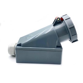 IEC 60309 Waterproof Industrial Connector Socket, 4Pin 63A 380V-415V 3P+E 6H IP67 Waterproof Female Connector Power Connecting Industrial Surface Mounted Socket for Aviation and Industry