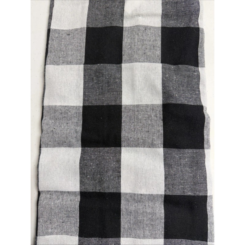 Holiday Time Black White Buffalo Plaid Christmas 48" Tree Skirt