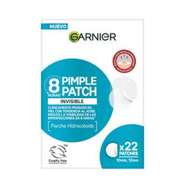 Garnier Pimple Patch Invisible. Parches para piel con tendencia al acné que reducen las imperfecciones en 8 hrs. Clínicamente Probado [Parche Hidrocoloide], 22 pzs. 10 x 12mm. Cruelty Free. Vegano.