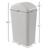 Ramddy Slim Trash Can, 14 L Modern Swing Lid Garbage