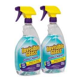 Invisible Glass 92194-2PK Premium Glass and Window Cleaner for Auto and Home Cleans Glass, Windows, Mirrors, and More, Streak-Free, Ammonia-Free, Tint-Safe, 32 Fl Oz (Pack of 2)