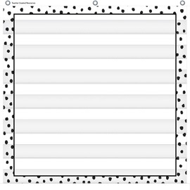 Teacher Created Resources Black Painted Dots on White 7 Pocket Chart (28" x 28") (TCR20103)