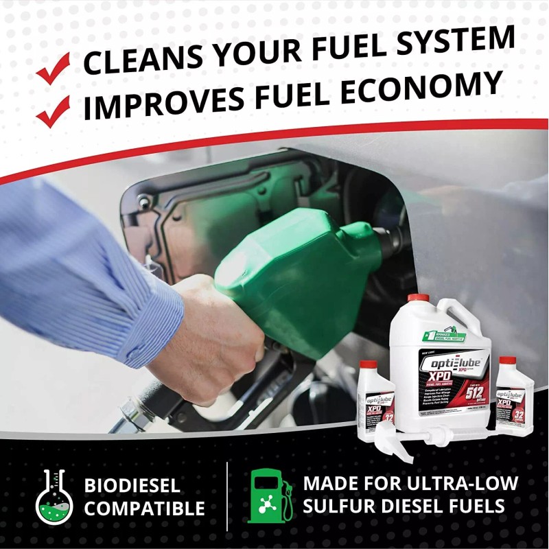Opti-Lube XPD Formula Diesel Fuel Additive: Quarts 32oz Treats 256