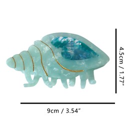 Spiral Conch Claw Clip,Acetate Hair Clips,Small Claw Clips for Women,Green