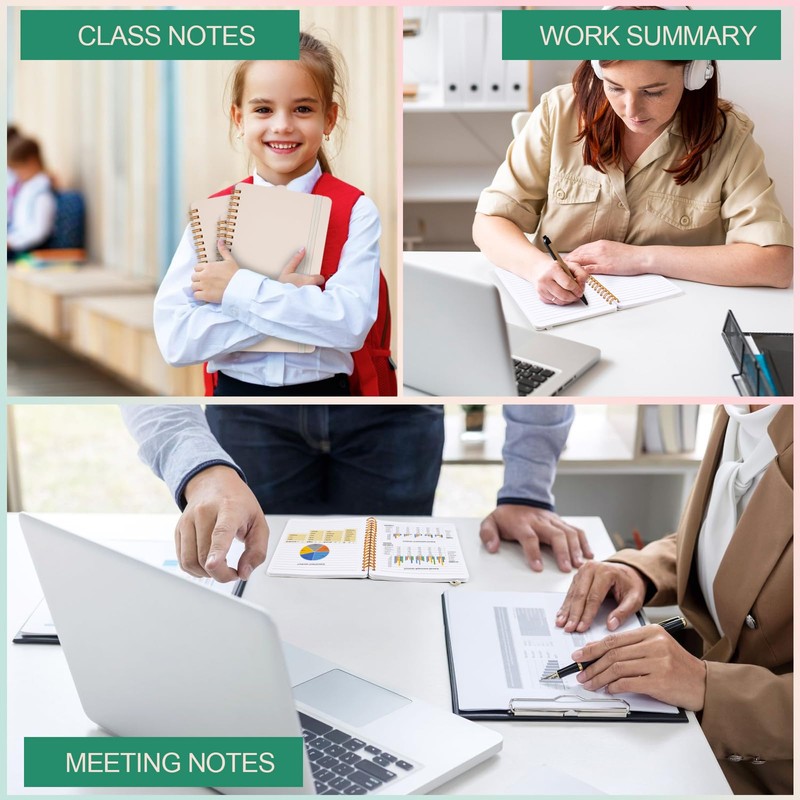 Utron 3 PCS Small Spiral Notebook 5x7, Notebooks for Note