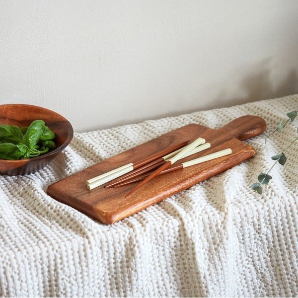 JAJU Beige Handle Lacquered Chopsticks Set of 2, Other Other_FRFR
