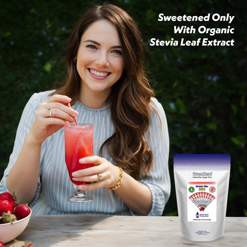 GramZero 2GO Sticks - Strawberry, Zero Calorie Sugar Free Drink