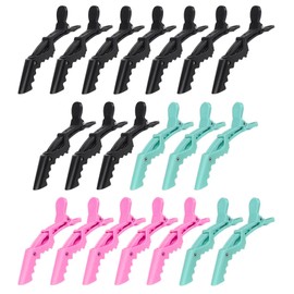 20 Pcs Hair Clips, Hair Clips for Styling Hair Clip, Crocodile Clips Hair for Thick Hair, Hair Clips Women With Nonslip Grip and Wide Teeth for Home Use Women and Girls (Black, Pink, Green)