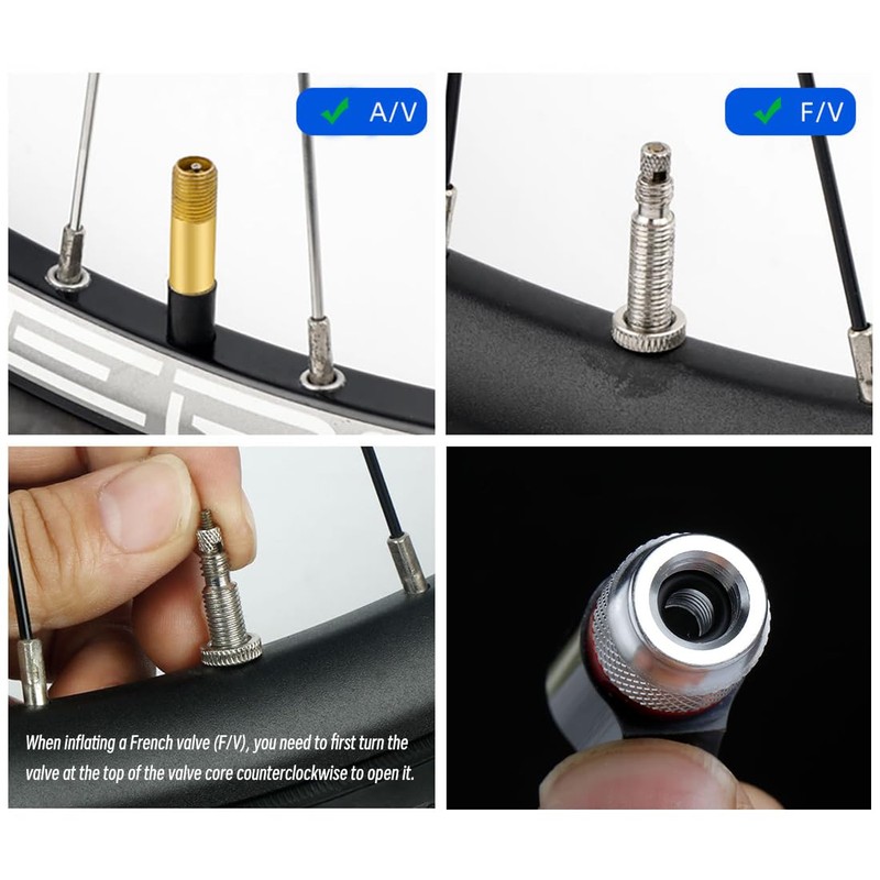 CO2 Bicycle Pump Inflator Compatible with Presta/Schrader, Bicycle Tyre Pump