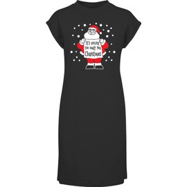 Hippowarehouse It's never to early for Christmas t-shirt dress women's adults nightie nightdress Black
