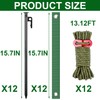 12 Pack Tree Stakes and Supports 15.7 Inch Heavy Duty
