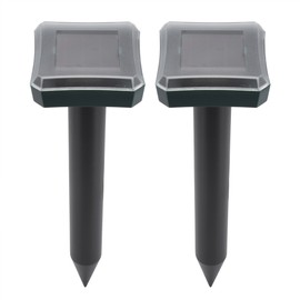2PCS Ultrasonic Solar Snake Mouse Pest Rodent Repeller Anti Mosquito Garden Yard