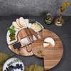 OZUAZ Charcuterie Cheese Board & Wood Platter Set - Round