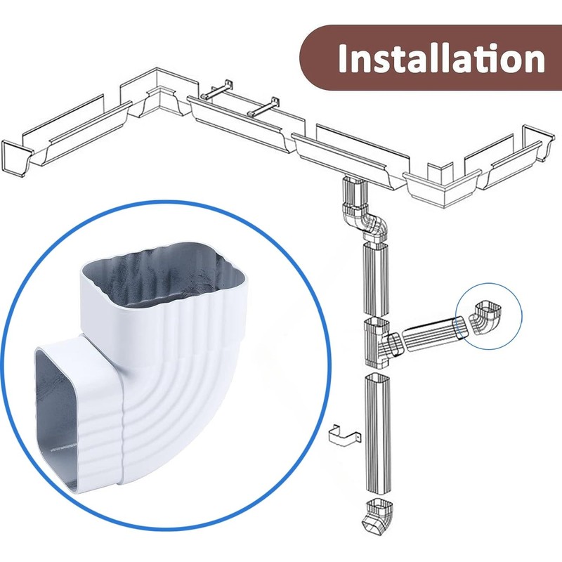 VYH Gutter Elbows 3x4 90 Degree Roofing Gutter Downspout Elbows
