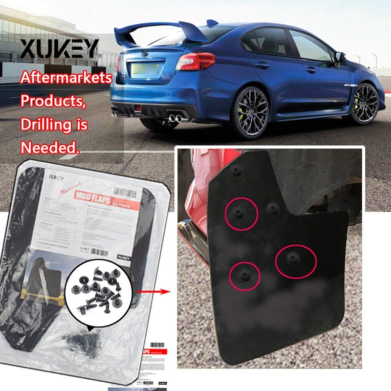 XUKEY 4pcs Set Universal Mud Flaps for Car Pickup SUV