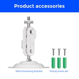 Ring Camera Wall Mount, Camera Adjustable Camera Mount, Mini Metal Security Camera Mount Wall Outdoor 360 Degree Can Be Monitored with Screws for Indoor and Outdoor Camera Holder