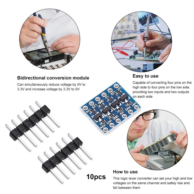 4 Channels Logic Level Converter IIC I2C Module Logic Level