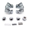HTTMT- Chrome Slotted Finned Spark Plug Head Bolt Covers Compatible