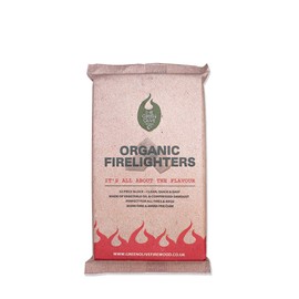 The Green Olive Firewood FEFCB200 Organic Eco Firelighters 32 Piece Box, Natural