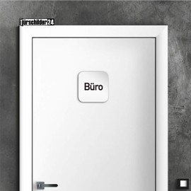 Türschilder24 Aluminium door sign, office sign, size 150 x 150 mm, special feature: invisible 5 mm spacers give the door sign an exclusive floating effect