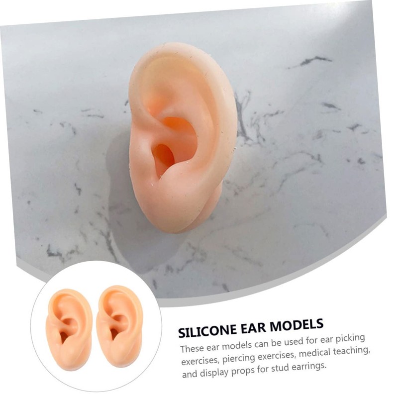 Beavorty Ear Models 2 Pack Fake Ears for Piercing Practice