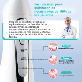 Coslus Flosser Dental De Agua Dental Pick: Irrigador Oral Color Blanco