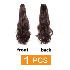 prinfantasy Hair Toppers for Women Elegance Hair Extensions Ponytail Hairpiece Clips for Hair Extensions with Clip Voluminous Wavy Hairpiece Blonde Hairpieces MW027