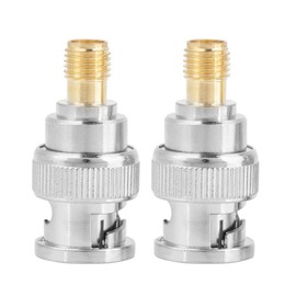 Hilitand BNC Male to SMA Female RF Connector, BNC-J/SMA-K Coaxial Adapter Test Converter, Gold-plated Copper Test Converter 2Pcs