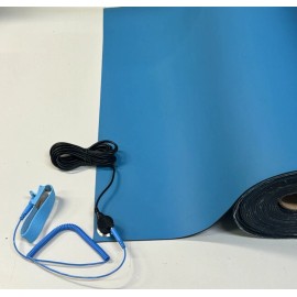 Waterun ESD Anti Static Grounding Mat with Wrist Strap & Ground Cord , 2' Wide x 5' Long