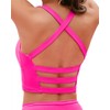 XUNYU Women Longline Sports Bra Strappy Workout Tank Tops Built