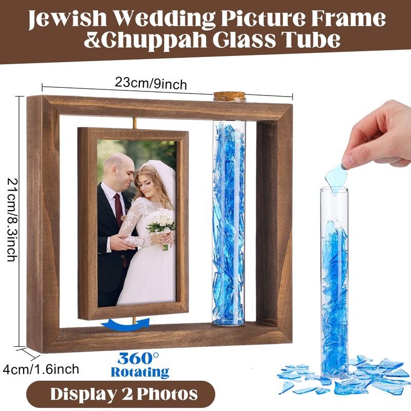 Jewish Wedding Picture Frame Jewish Chuppah Glass Frame Keepsake for