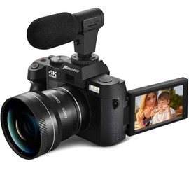 QCY-S100-WMPT-BK-2502 Monitech Digital Camera for Photography 4K 48MP